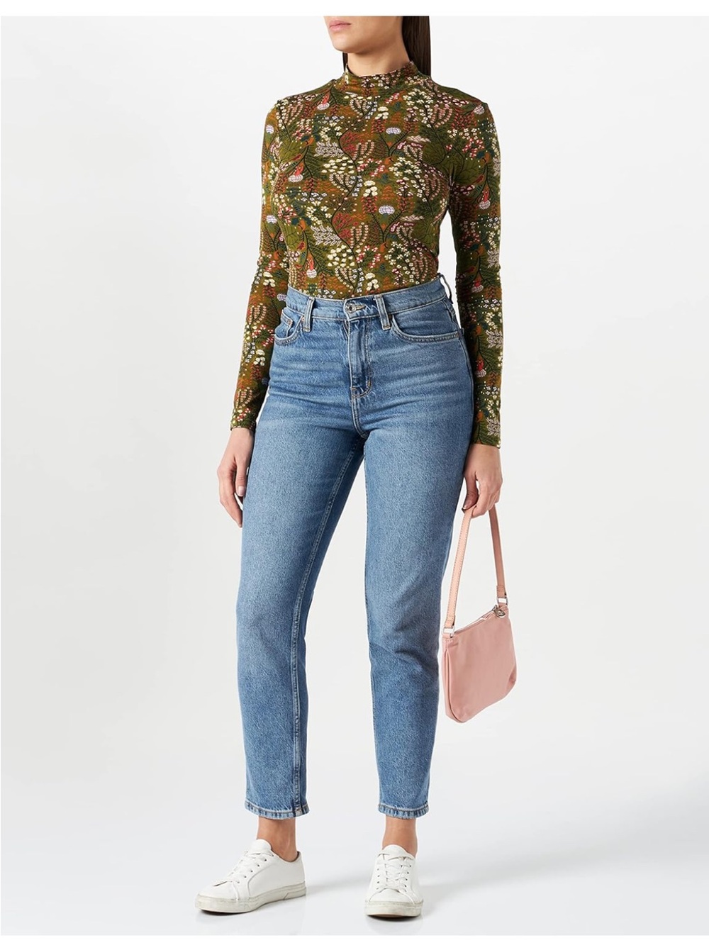 Scotch & Soda Women's Printed Long-Sleeved High Neck Organic Cotton T-Shirt XL - Picture 7 of 9